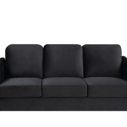 Hathaway - Velvet Modern Chic Sofa Couch - Black