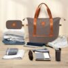 Hardshell Luggage Sets 3 Piece Carry - On Suitcase Double Spinner Wheels With Tsa Lock - Coppery - Image 3