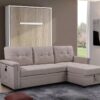 Ashlyn - Reversible Sleeper Sectional Sofa With Storage Chaise, USB Charging Ports And Pocket - Light Gray - Image 5