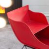 Iron Sleigh Large, Distressed Christmas Santa Sleigh Holiday Decoration - Black / Red - Image 3