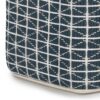 Noreen - Square Pouf - Dark Blue / White - Image 5