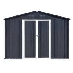 10'x8' Garden Sheds Outdoor Storage Sheds - Dark Gray
