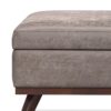 Owen - Extra Large Square Coffee Table Storage Ottoman - Distressed Gray Taupe - Image 7