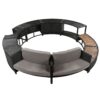 Spa Surround Spa Frame Patio Rattan Sofa Set With Storage Spaces, Mini Sofa And Comfortable Cushion For Patio, Backyard - Gray - Image 9