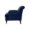 Alana Lawson - Accent Arm Chair Metal Casters - Navy Blue - Image 2