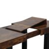 Extendable Dining Room Table For 6 8 10, Modern Farmhouse Wooden Kitchen Expanding Table, Long Large Expandable Dining Room Conference Table - Deep Rustic Brown - Image 8