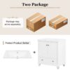 Bathroom Vanity With Sink, Combo, Cabinet With Doors And Drawer, Solid Frame And MDF Board - White - Image 11