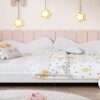 Full Size Upholstered Daybed, Sherpa Fabric Sofabed With Cloud-Shaped Backrest, No Box - Spring Needed - White - Image 9