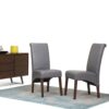 Avalon - Deluxe Parson Dining Chair (Set of 2) - Stone Gray - Image 9