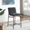Lahni - Boucle Fabric Counter Height Chair - Dark Gray - Image 2