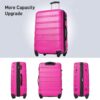 Hardshell Luggage Sets 2 Pieces + Bag Spinner Suitcase With Tsa Lock Lightweight 20" / 28" - Pink - Image 4