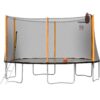 14Ft Powder-Coated Advanced Trampoline With Basketball Hoop Inflator And Ladder (Outer Safety Enclosure) - Orange - Image 2