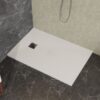 ABS & Acrylic Shower Base With Drain Kit And Stainless Steel Cover - White - Image 2