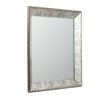 Antique Square Mirror With Floral Accents Decorative Display Tray, Hanging Mirror, Traditional Home Decor - Silver - Image 2