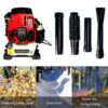 Backpack Gas Leaf Blower, 76Cc, 660Cfm, 200Mph, 4 Stroke Air Cooling Gas Backpack Grass Blower, Snow Blower Epa Compliant - Red - Image 8