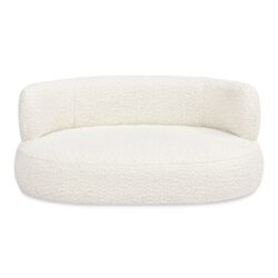 Shep - Curved Dog Sofa Bed Medium - Ivory White