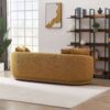 Dylan - Modern French Boucle Sofa - Dark Yellow - Image 4