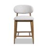 Locke - Modern Upholstered Counter Stool With Frame - Salt / Pepper - Image 2