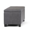 Dover - Storage Ottoman Bench - Stone Gray - Image 4