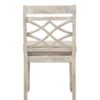 Havanna - 5 Piece Wide Contemporary Round Dining Table With Off White Fabric Chairs (Set of 5) - Vintage Walnut - Image 7