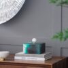 Bethany - Aqua Jewelry Box, Stackable Decorative Storage Boxes With Lids - Colorful - Image 2