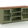 Vineyard - 67" TV Stand Console For TVs Up To 80" - Sage Green And Fruitwood - Image 2