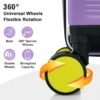Hardshell Luggage Sets 3 Pieces Contrast Color Suitcase With Spinner Wheels And Tsa Lock 20" 24" 28" Available - Purple - Image 17