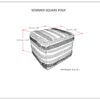 Sommer - Square Pouf - Natural / Taupe Gray - Image 2