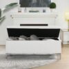 Madelyn - Modern Storage Bench - Bright White Dye - Image 10