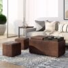 Avalon - 5 Piece Storage Ottoman - Distressed Chestnut Brown - Image 10