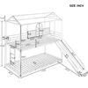 Twin Over Twin Bunk Bed, Housebed With Slide - Black - Image 15