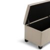 Dover - Storage Ottoman Bench - Satin Cream - Image 5