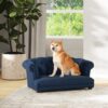 Kiki - Chesterfield Dog Sofa Bed Medium - Pacific Blue - Image 7