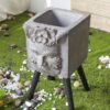 Greek God Statue Planter With Legs - Gray - Image 3