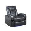 Alair - Leather Aire Power Motion Recliner With Bluetooth, Wireless Charger Cupholder - Dark Gray - Image 8