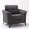 Callie - Woven Fabric Sofa Loveseat Chair Living Room (Set of 3) - Gray - Image 7