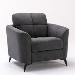 Callie - Woven Fabric Chair - Gray