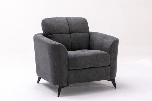 Callie - Woven Fabric Chair - Gray