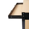 Steel Workbench Tool Storage Work Bench Workshop Tools Table With Drawer And Peg Board - Black / Light Brown - Image 2
