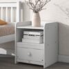 Twin Bed With Headboard And Footboard For Kids, Teens, Adults, With A Nightstand - White - Image 6