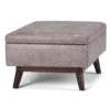 Owen - Coffee Table Storage Ottoman - Distressed Gray Taupe - Image 4