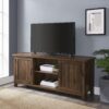 Classic Grooved Door TV Stand For Tvs Up To 65" - Dark Brown - Image 4