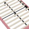 Full Size Lovely Crown Fantasy Leather Princess Bed With Tufted Headboard - Pink / Cream - Image 9