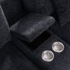 Celine - Chenille Fabric Corner Sectional Sofa With Right Facing Chaise, Cupholders, And Charging Ports - Dark Gray - Image 7