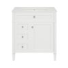 Bathroom Vanity & Top Sink, Modern Bathroom Storage Cabinet, 2 Drawers And A Tip-Out Drawer, Single Sink Bathroom Vanity - White - Image 9