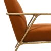 Aerin - Hammered Brass Upholstered Accent Arm Chair - Burnt Orange - Image 7