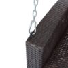 2 Person Wicker Hanging Porch Swing With Chains, Cushion, Pillow, Rattan Swing Bench For Garden, Backyard - Brown / Beige - Image 24