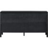 Large Storage Space Sideboard With Artificial Rattan Door And Metal Handles For Living Room And Entryway - Black - Image 13