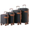 4 Piece Luggage Set Suitcase Set, Abs Hard Shell Lightweight Expandable Travel Luggage With 4 Packing Cubes, Tsa Lock, Spinner Wheels (16 / 20 / 24 / 28) - Coffee - Image 10