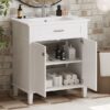 Bathroom Vanity With Ceramic Basin, Soft Close Door And Adjustable Shelves - White - Image 20